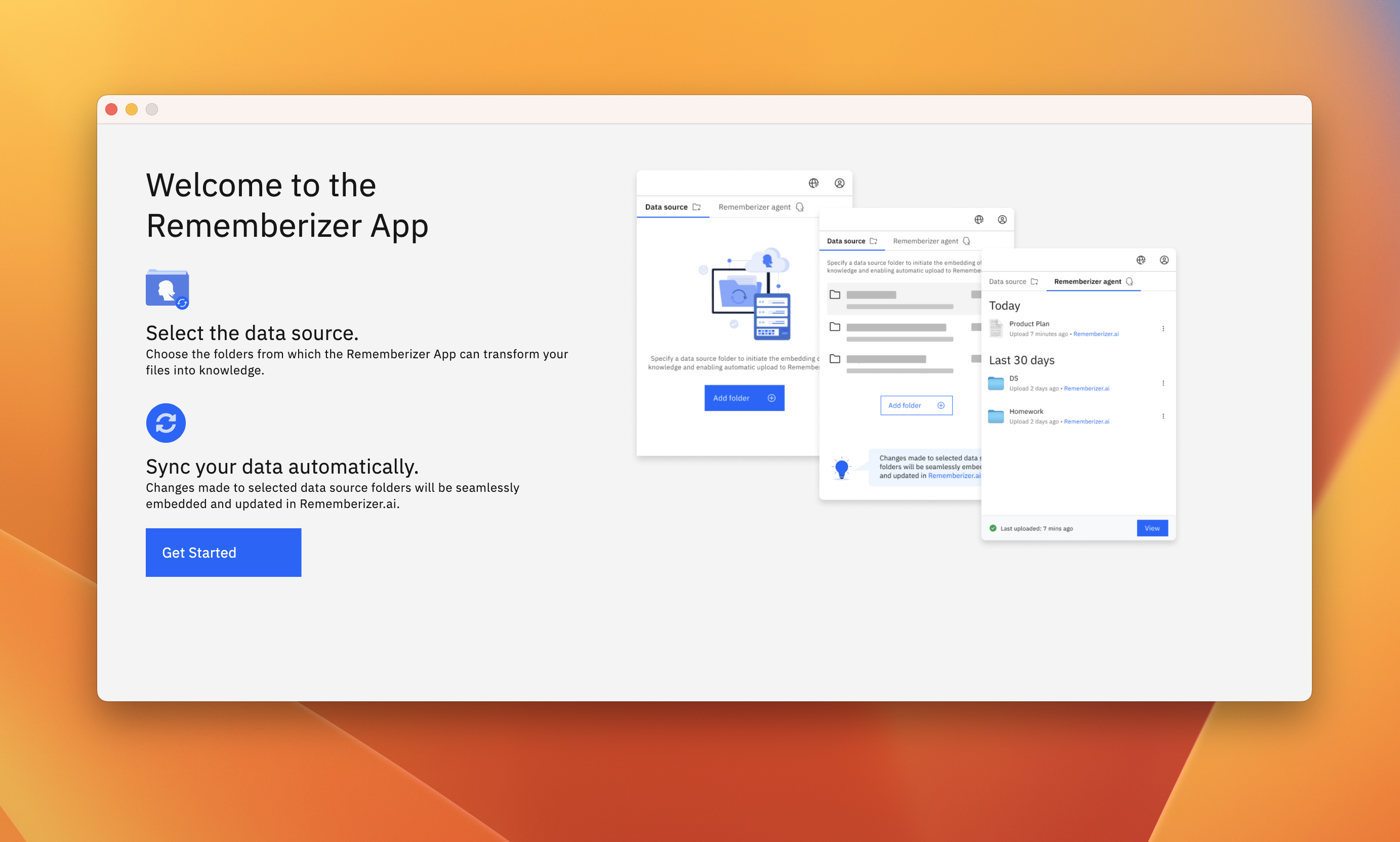 Bildschirm der erfolgreichen Authentifizierung