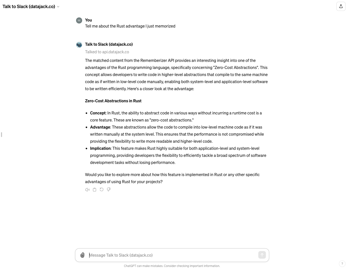 Gedächtnisdaten in einer anderen App abrufen