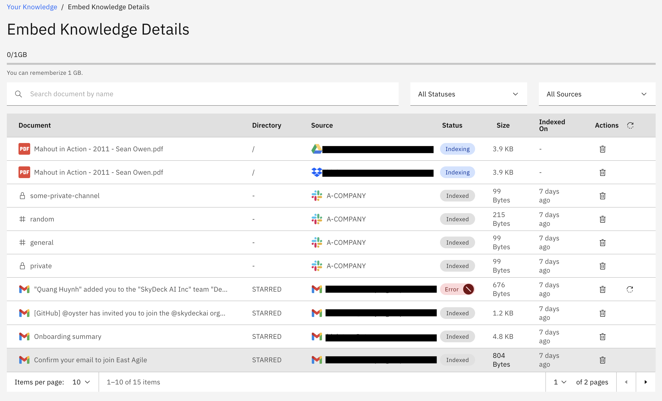 Detailseite für eingebettetes Wissen