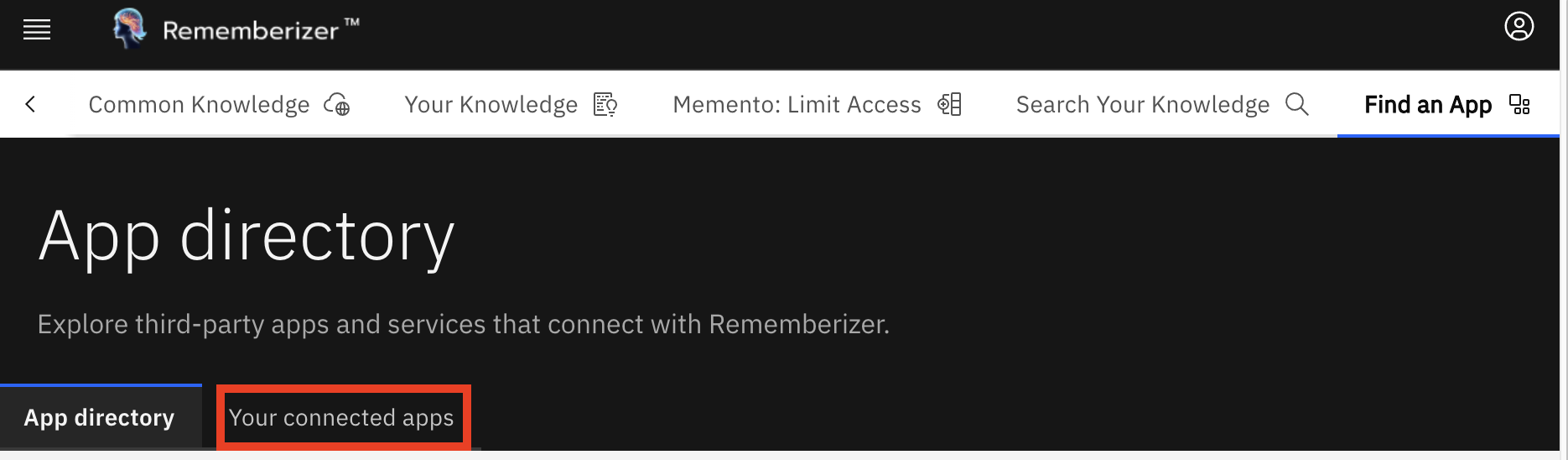Durchsuchen Sie Ihre verbundenen Apps