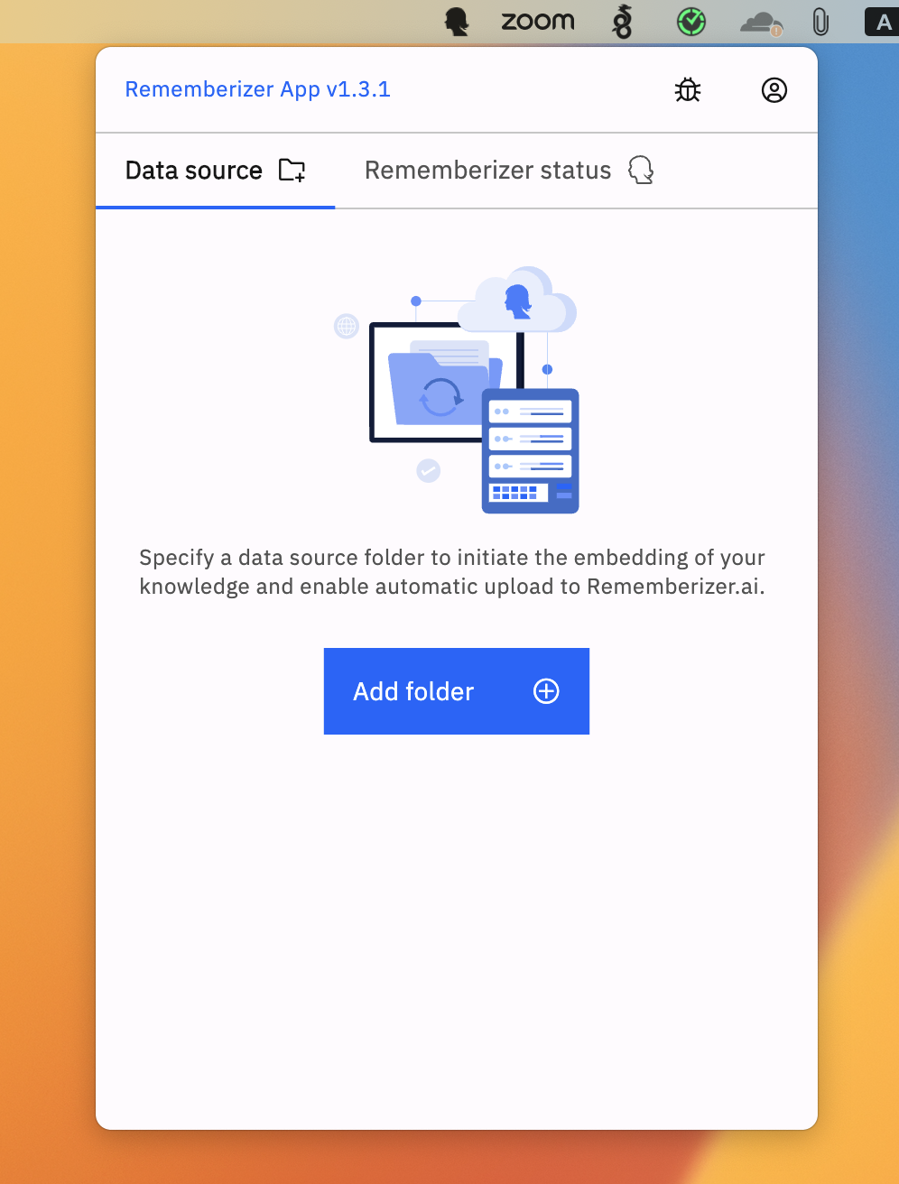 Hinzufügen eines Ordners zu Rememberizer