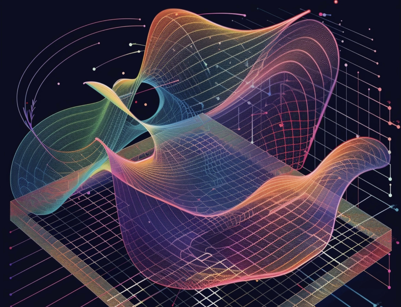 Eine Visualisierung eines mehrdimensionalen Vektorraums