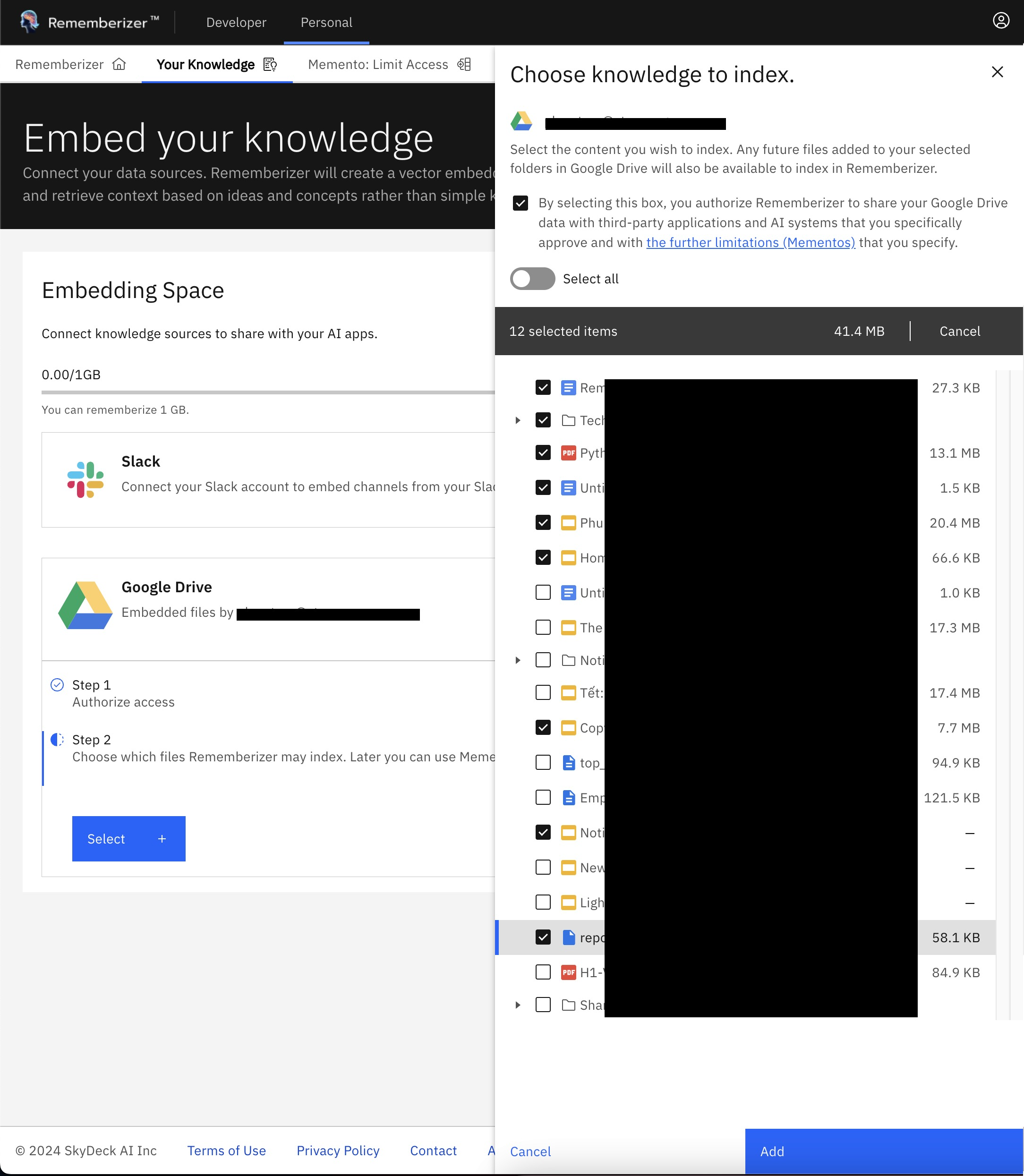 Datenfreigabepolitik Kästchen